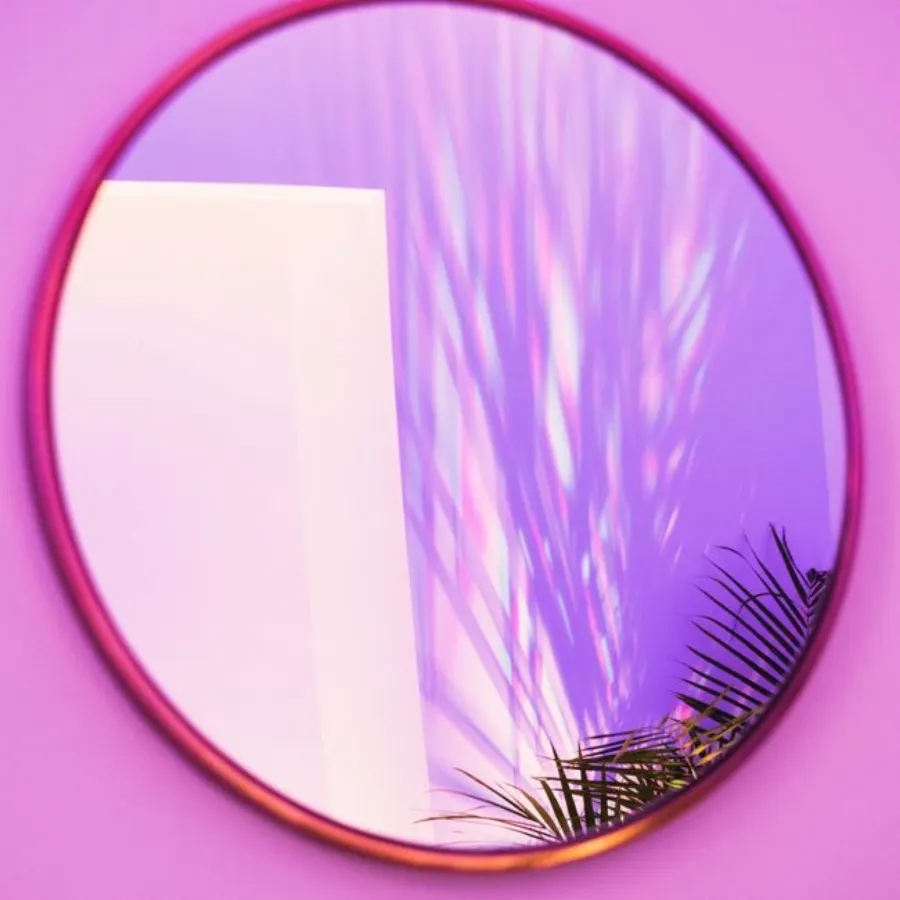 Miroir Halo en rotin